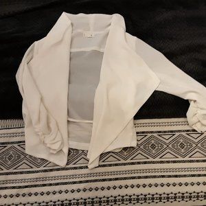 Mine crop linen jacket